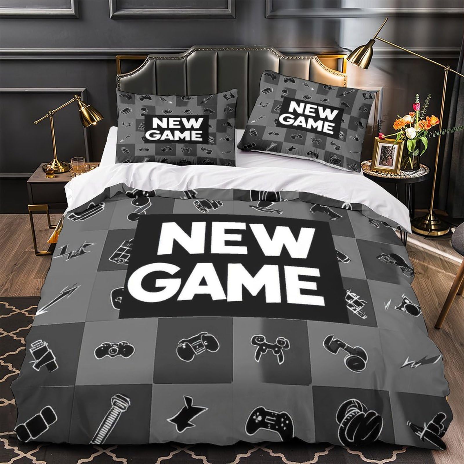 Manette de jeu housse de couette 3D le cadeau idéal pour une chambre double de gamer