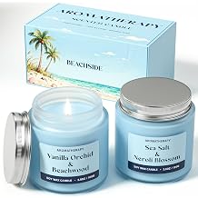 Summer Scented Candles Gifts for Women, Soy Candle Gift Set, 2 Pack Fresh Summer Aromatherapy Candles for Relaxing & Home Decor