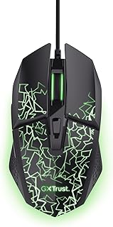 GXTrust 1113 Vylax Gaming Mouse with 6 Programmable Buttons, Multi-Color LED Lighting, 200-6400 DPI, 150 cm USB Cable, Wir…