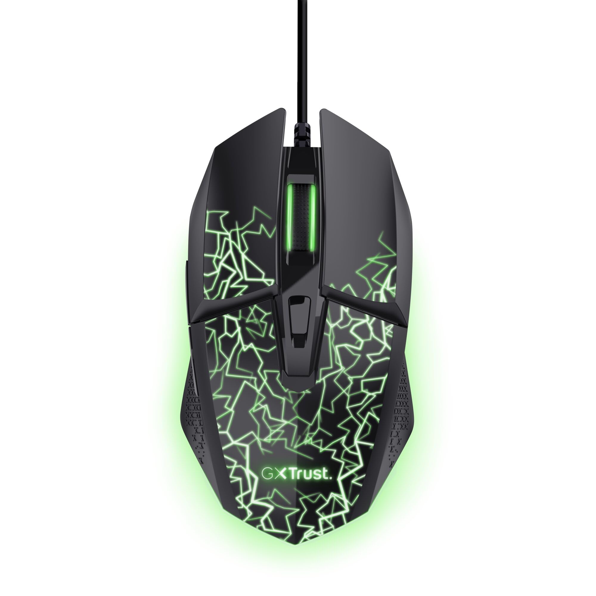 GXTrust 1113 Vylax Mouse Gaming con Illuminazione LED Multicolore, 6 Pulsanti Programmabili, Software Incluso, 200-6400 DPI, Mouse con Filo USB 150 cm per PC Portatile Computer, Nero