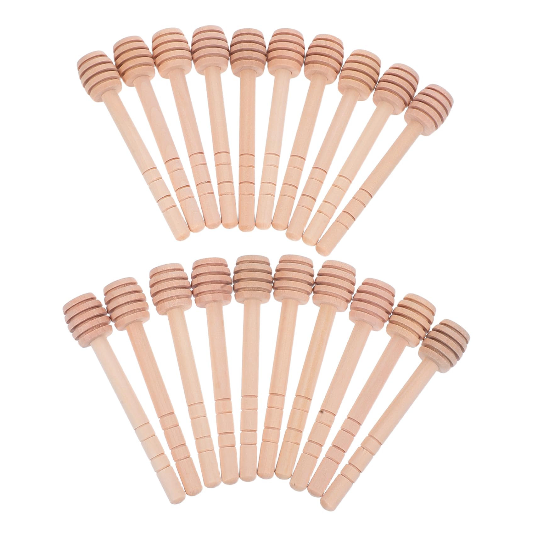 PHENOFICE 20pcs Wooden Honey Stirrer Sticks: Solid Wood Honey Dipper For Jam Dispensing - 3.9inch Small Stirrer Stick For Travel And Home Use