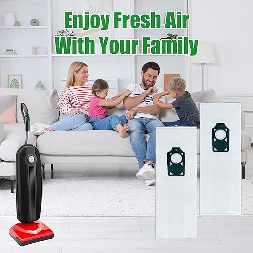 Miniatura 7 de Paquete de 12 bolsas de repuesto HEPA RLH-6 para aspiradoras verticales Riccar SupraLite R10S R10D R10O R10SAND Simplicity Freedom R10S R10D S10P