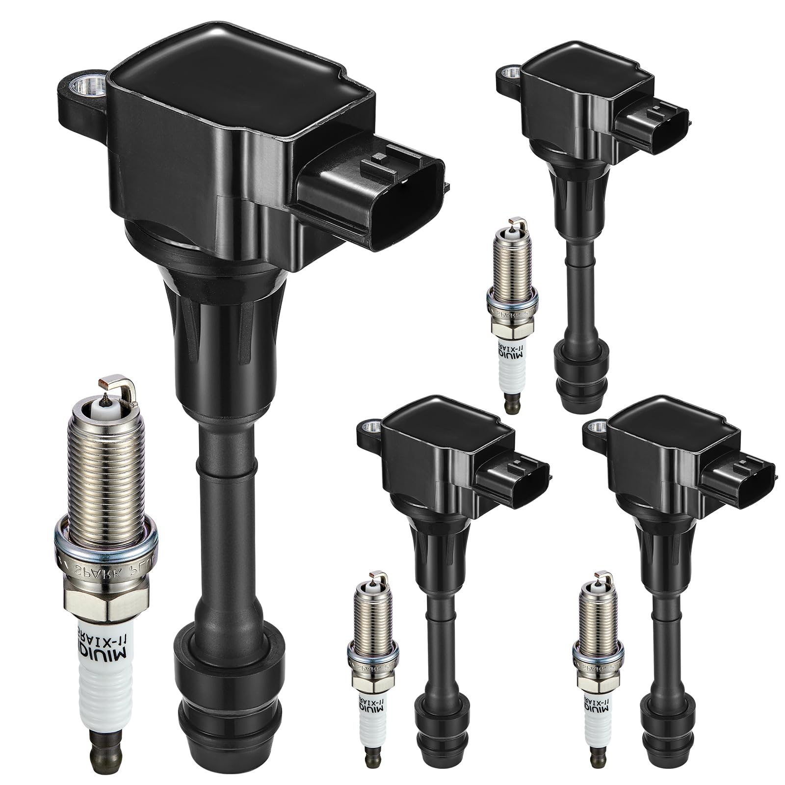4 Ignition Coils &amp; 4 Iridium Spark Plugs with Nissan for UF350 4505