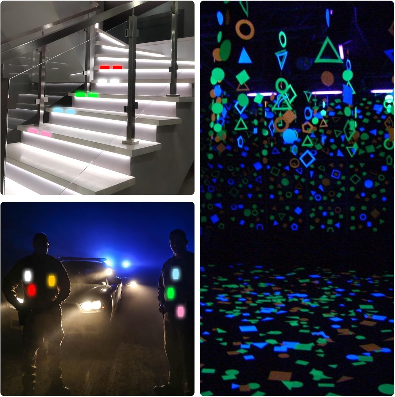 2Pcs Electroluminescent Light Sheet DIY EL Cuttable 12cm x 5cm Electroluminescent EL Panel Light for Decoration/Warning Constant Bright/Fast Flashing/Slow Flashing Three Modes (2, Ice Blue)