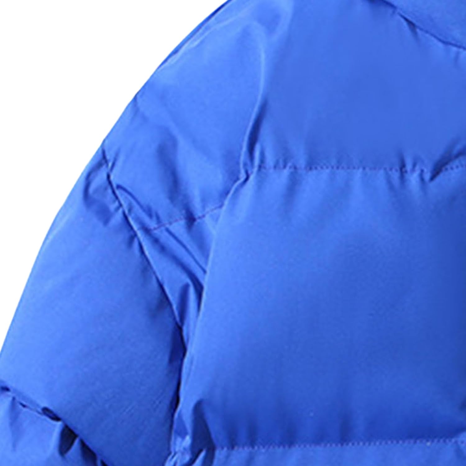 Men's Stand Collar Winter Jacket Thick Quilted Padded Windproof Coat Full Zip Slim Fit Warm Parka Outwear