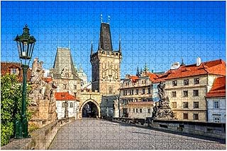 Wooden Puzzle 500 Pieces Charles Bridge Prague Czech Republic Jigsaw Puzzles for Children or Adults Educational Toys Decompression Game