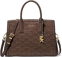 Michael Kors Laila Medium Satchel - Logo-Embossed Leather Crossbody Bag for Day-to-Night Essentials