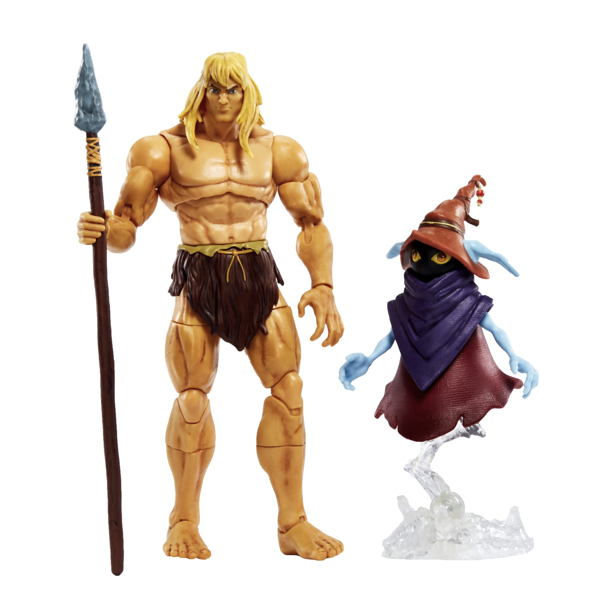 Masters of the Universe Masterverse Revelation He-Man Selvaggio - Action Figure Snodabile - Orko - Da Collezione - 18 cm - Regalo Bambini 6+ Anni