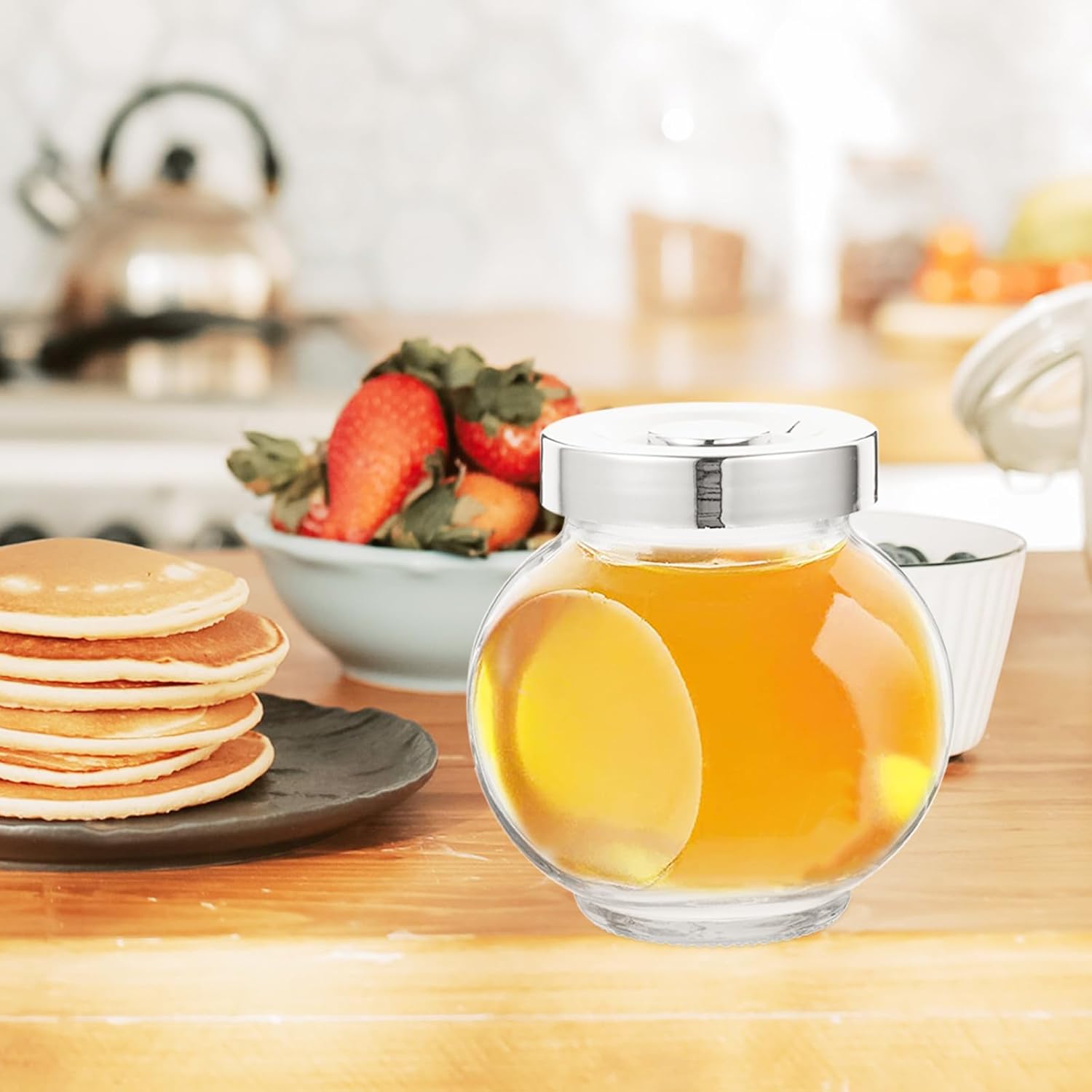 10pcs 180ml Glass Candy Containers with Airtight Lids, Small Food Storage Jars for Tea, Cookies, Grains, and Kitchen Organization