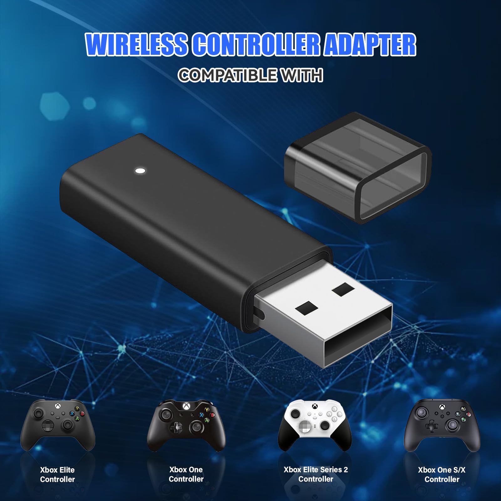 Adattatore Wireless per Controller XOne, XOne X S/Series X S/Elite, Adattatori Compatibile con PC Windows 10/11/8/8.1/7
