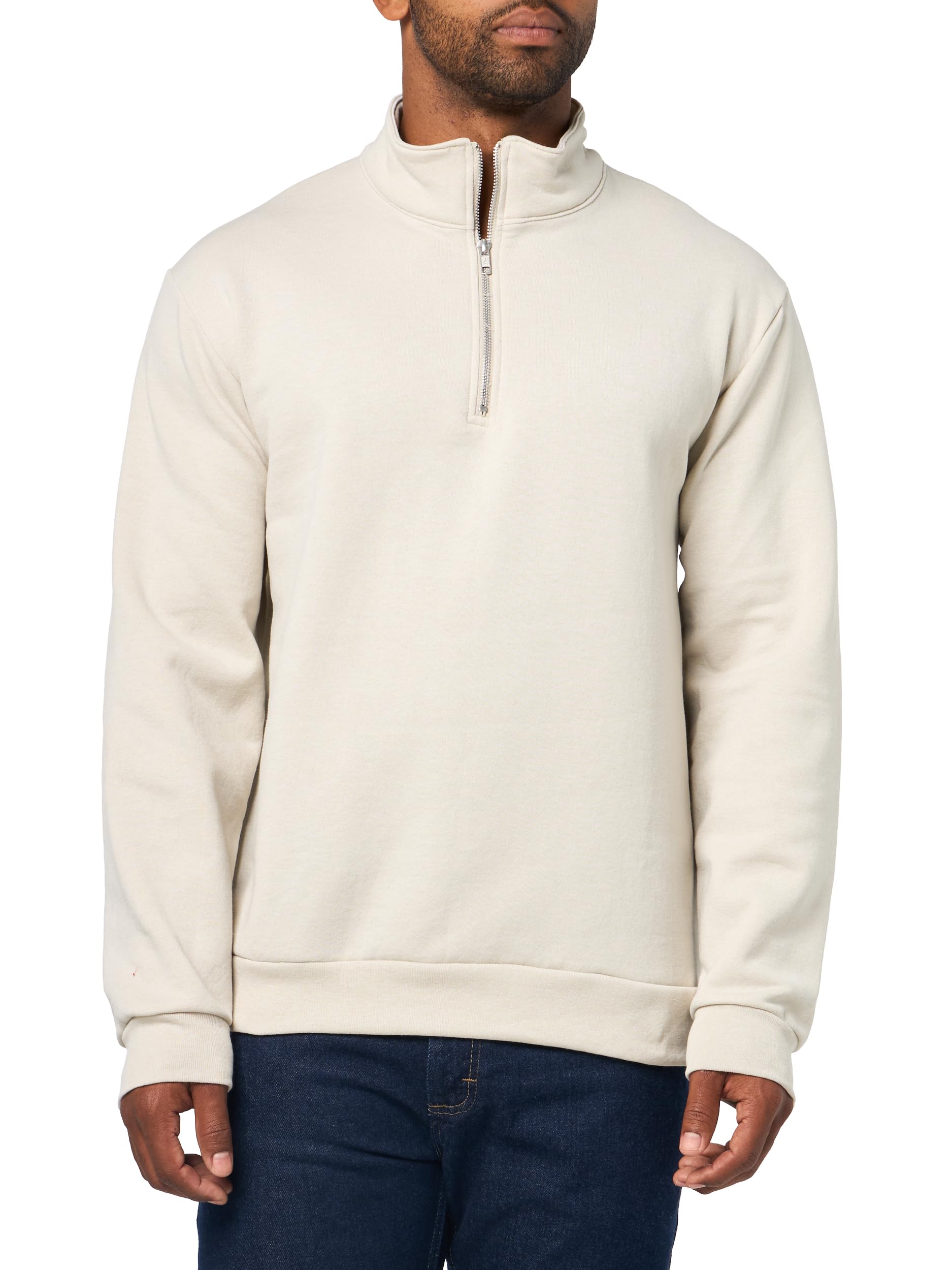 Men's Quarter-zip Pullover, Ecosmart Fleece Pullover Shirt for Men, Cotton Blend-image-29