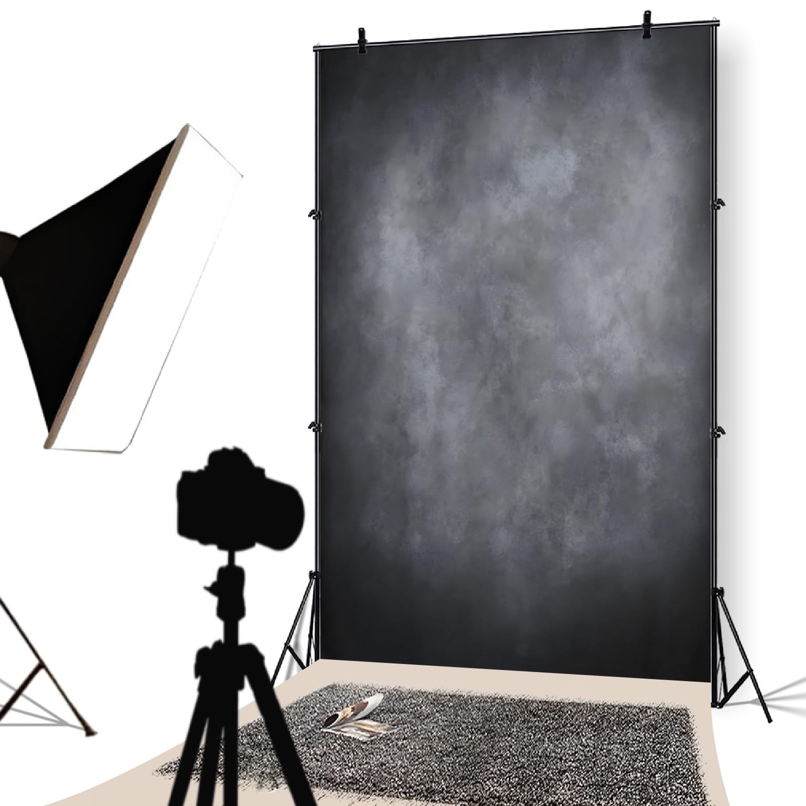 YongFoto 3x2m Sfondo Fotografico Carta da parati concreta sbucciata cemento legno europeo porta legno struttura misera Ric Fondale Foto Festa Bambini Boby Nozze Adulto Partito Studio Puntelli