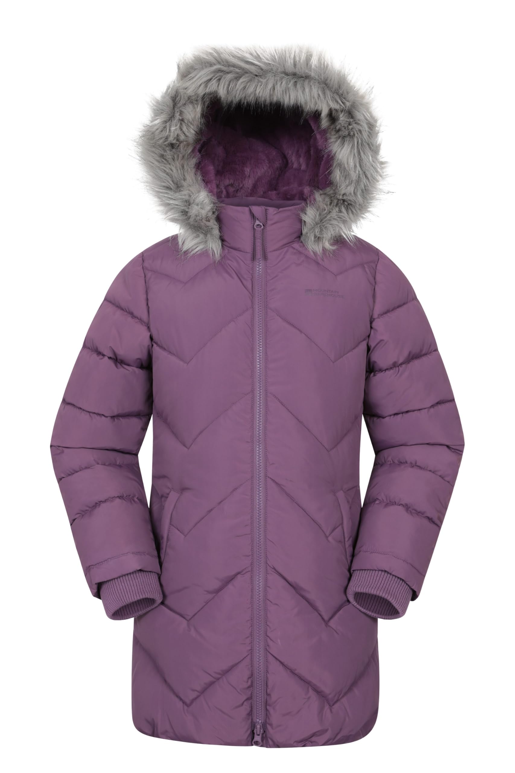 Mountain Warehouse Dark Purple Galaxy Kids Padded Hooded Jacket Dark Pur 5-6Y