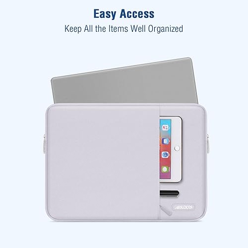 Vista 280 de MOSISO Funda vertical de poliéster con bolsillo para laptop de 15 pulgadas, para MacBook Air 15 M4 A3241, M3 A3114 y M2 A2941 de 2025, 2024 y 2023
