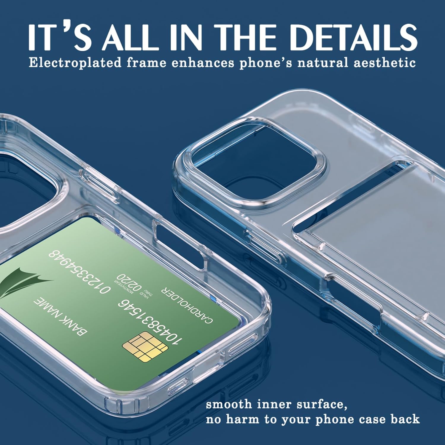 Petocase for iPhone 15 Pro Max Wallet Case Card Holder Slot Slim Fit Flexible TPU Gel Rubber Soft Skin Silicone Protective Phone Case Cover for Apple iPhone 15 Pro Max 6.7 inch Crystal Clear - Image 5