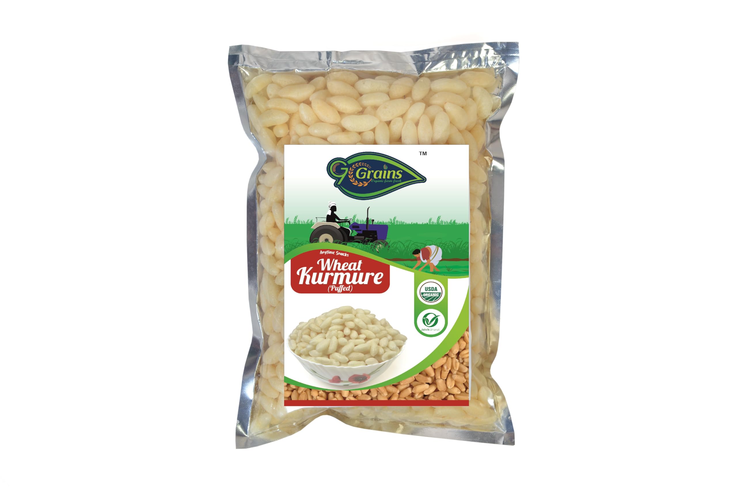 Wheat Kurmure (200 Grm) | Puffed | Murmure | Puri | Muri | Pori | Non Roasted Snack | Plain Murmure | Healthy & Tasty Snacks By G7 Grains-image-44