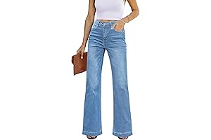 Women's Flare Jeans: High Waisted Wide Leg Denim Pants
