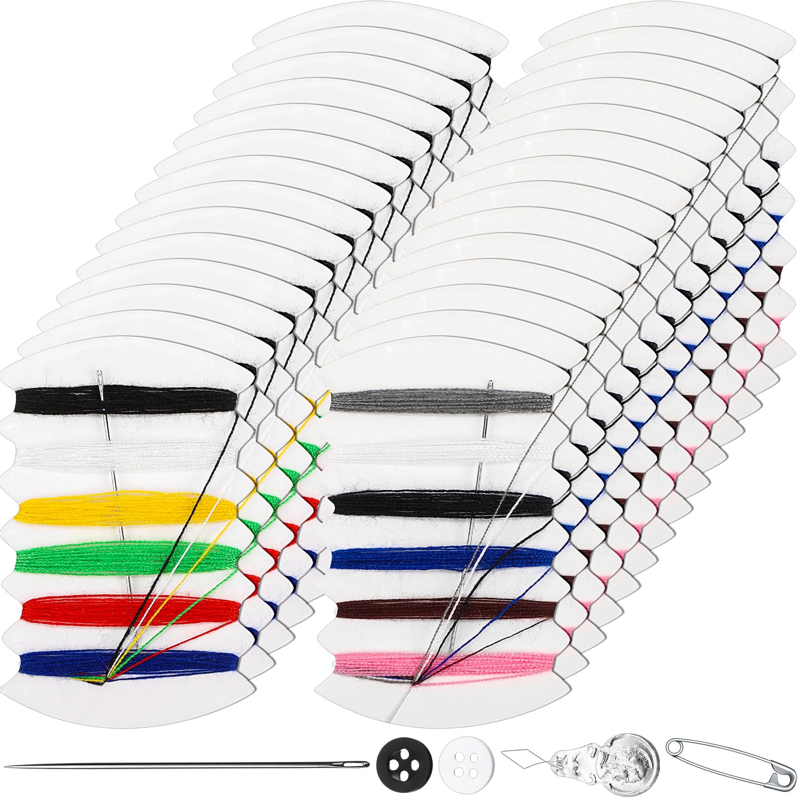 Yuxung 400 mini kit da cucito da viaggio, piccolo kit di riparazione di emergenza con aghi, bottoni, infila filo, spille di sicurezza per casa, matrimonio, hotel, strumenti essenziali regalo