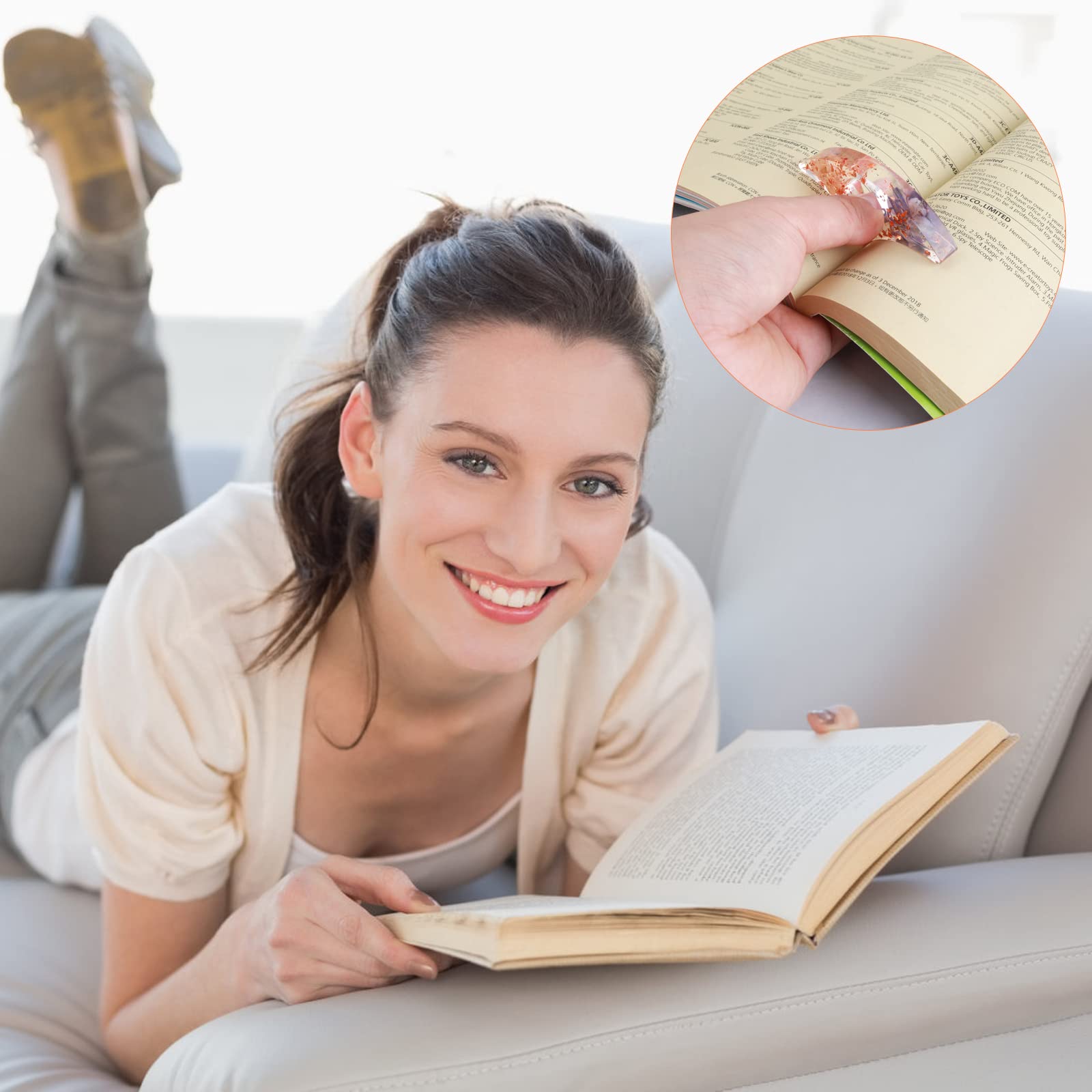 Aloha 4Pcs Book Page Holder Thumb Book Page Holder Thumb Book Page Holder Thumb Reading Tool