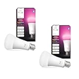 Smart LED A21 Bulb,White and Color Ambiance, E26 Base,13.5W, Full Spectrum Light 1000K-20000K,1600 Lumens, Dimmable, Compatible with Alexa, Google, Apple Home, 2pk