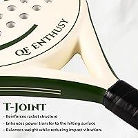 Vista 6 de Padel Racket, Carbon Fiber Surface Padel Racquet, Lightweight, Ideal for Training/Matches