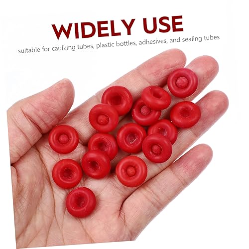 Miniatura 4 de IMIKEYA 20 unids boquilla cubierta protectora calafateo tapas tapas de punta de calafateo sellador protector ing mangas sellado emulsión vidrio rojo