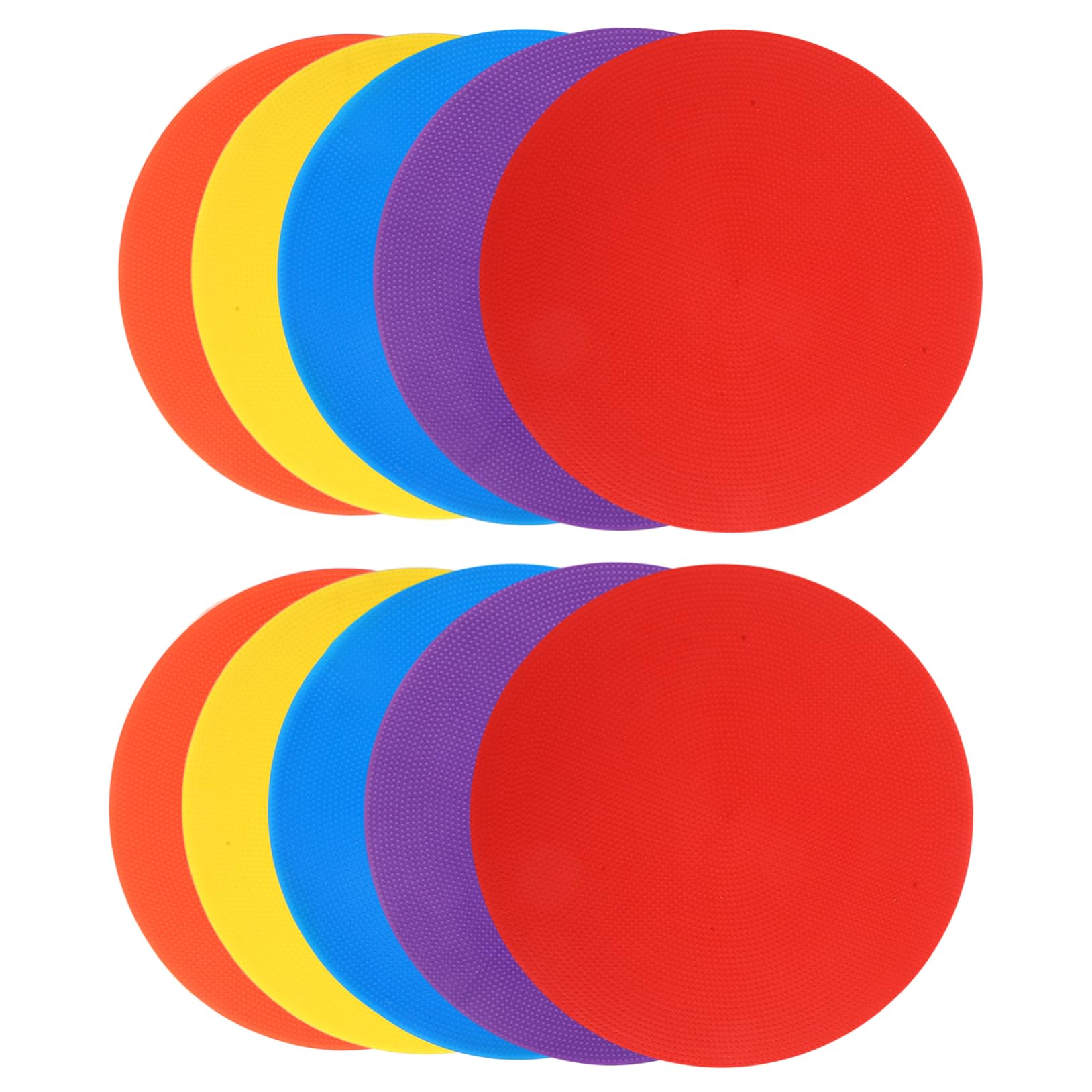 GAROZATION Soccer Training Drills Markers 10pcs PVC Set Mark Pad for Football Basketball Fade Break Resistant