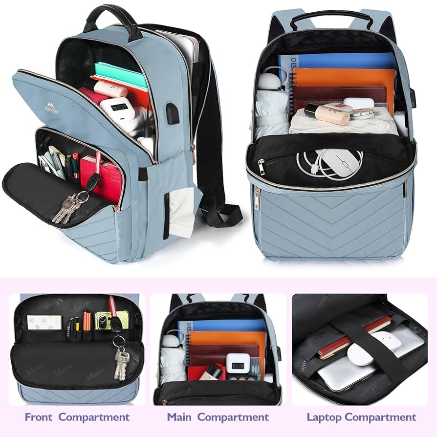 Amazon.com: MATEIN 15.6 Laptop Backpack, Quilted Cute Slim