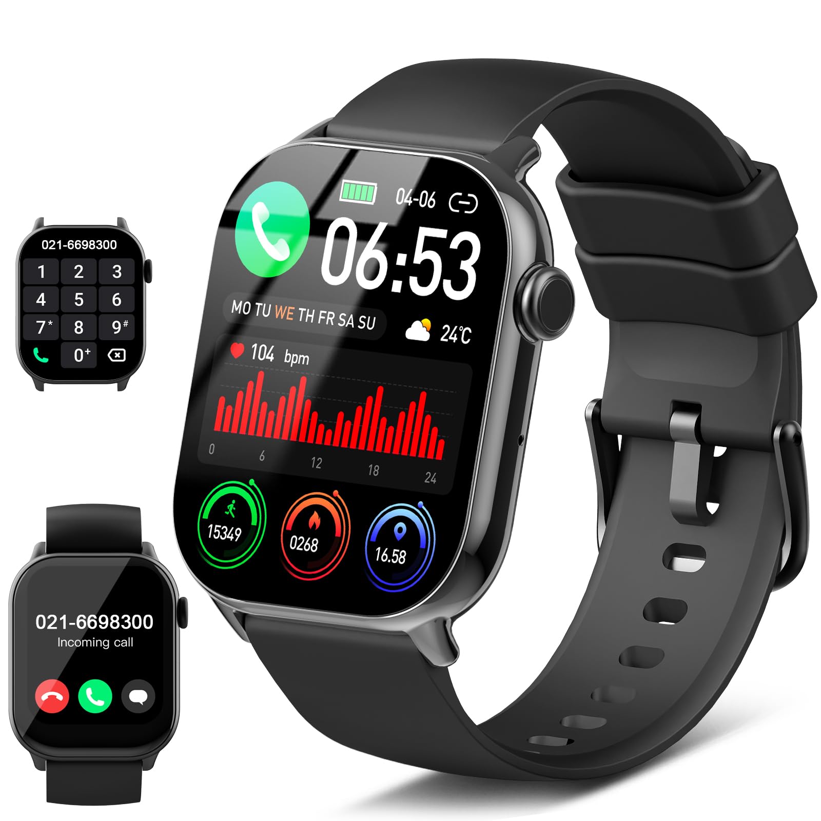 Smartwatch Herren Damen, 1,96
