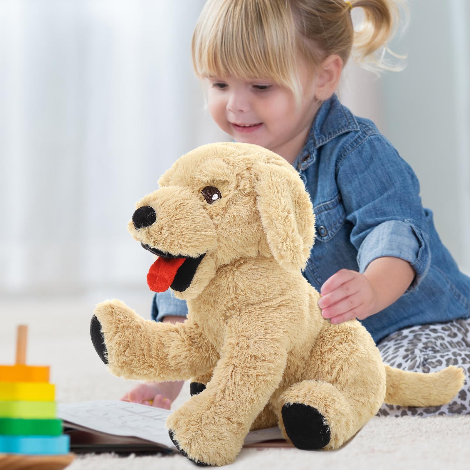 Amazon.co.jp: 犬 子犬 ぬいぐるみ ゴールデンレトリバー ぬいぐるみ