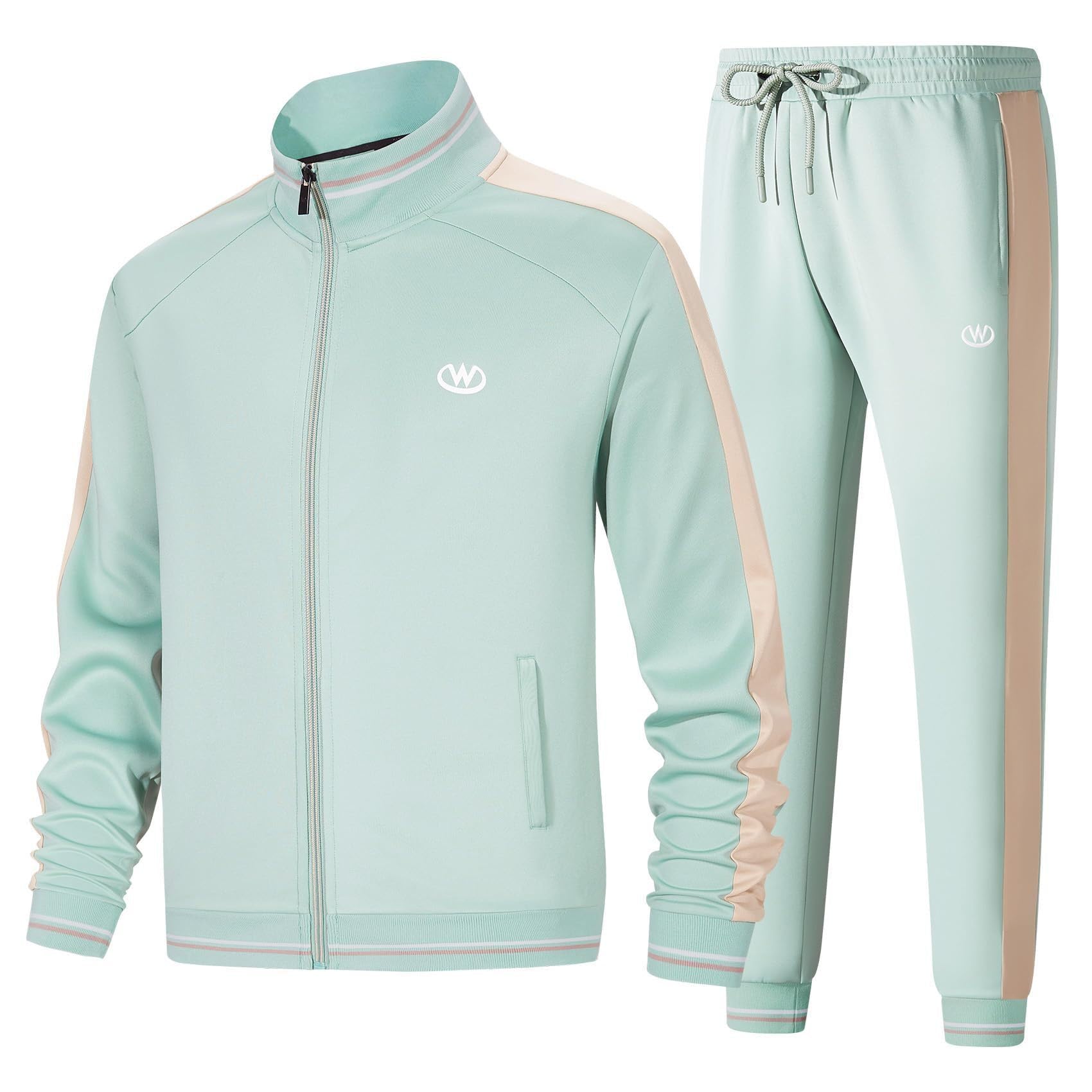 Casual Trainingsanzüge Langarm Jogging Anzüge Sweatsuit Sets Trainingsjacken und Hosen 2 Stück Outfit