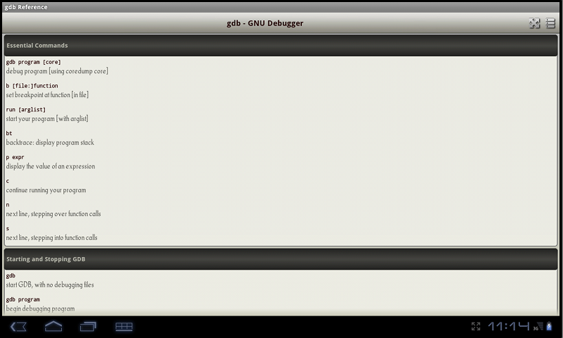 gdb Reference - App on Amazon Appstore