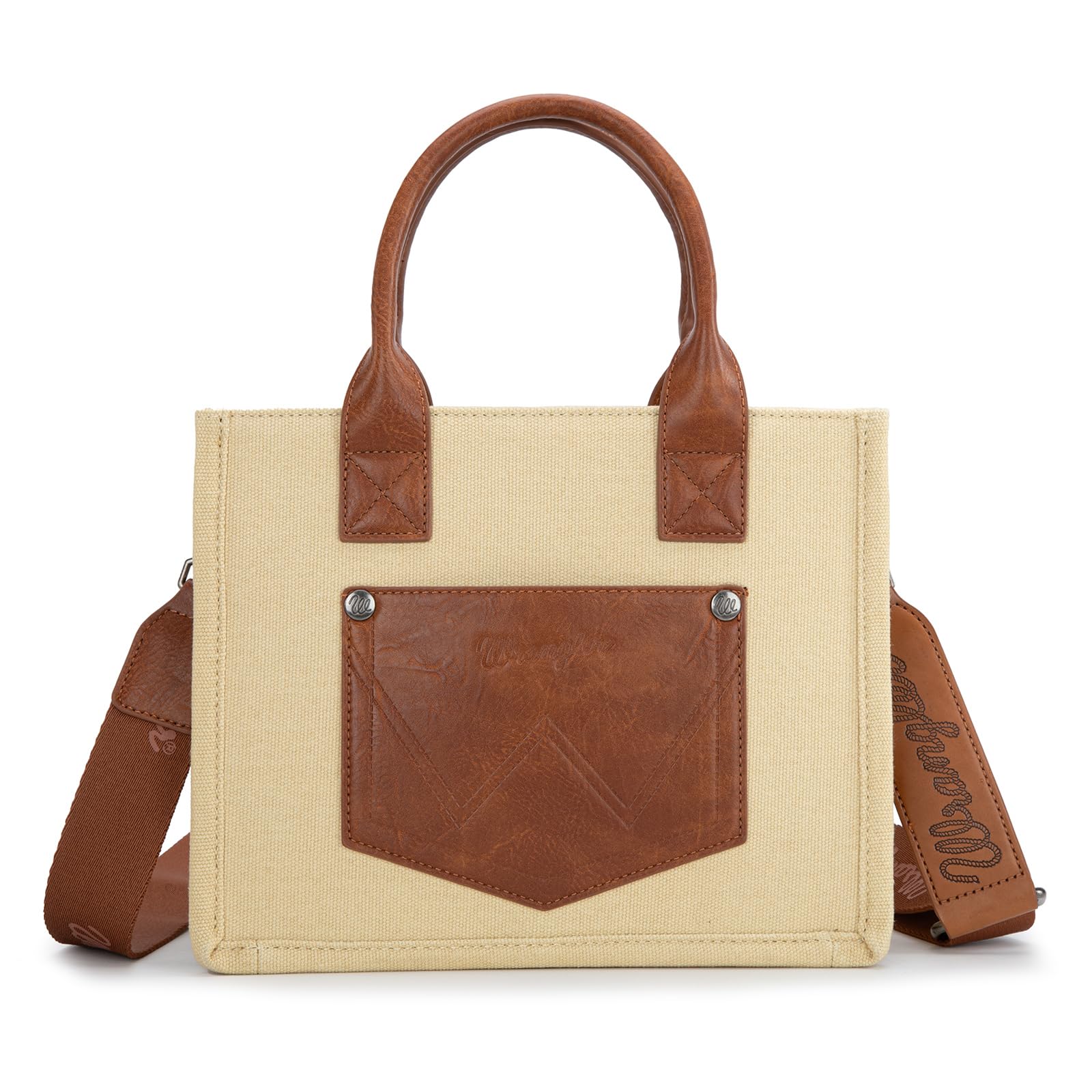 Montana West Wrangler Einkaufstasche für Frauen Retro Canvas Top Griff Geldbörsen und Handtaschen