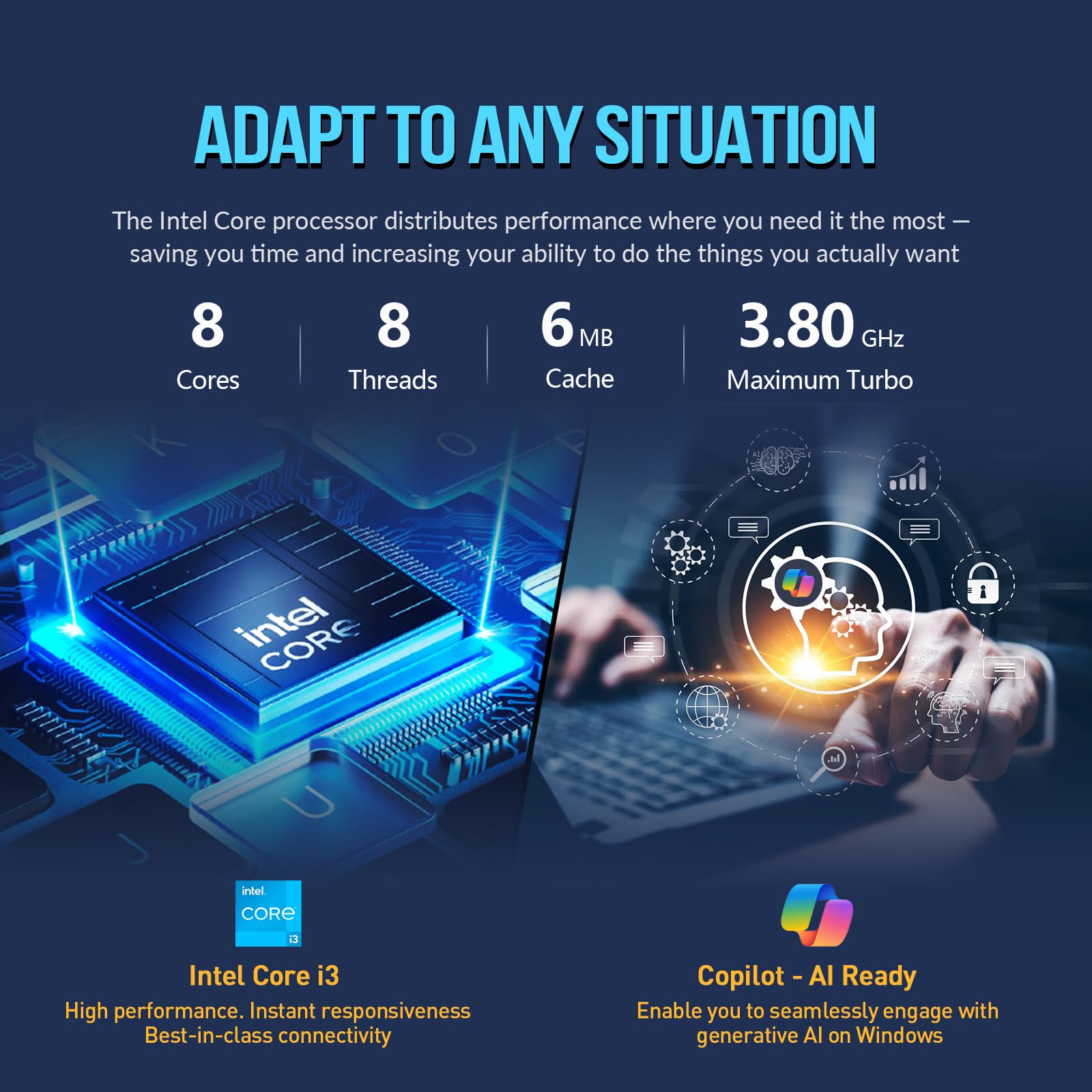 HP 2025 Laptops 17 Inch, 17.3" Laptop Computer, HD+ Large Screen, Intel Core i3 (8-Cores), 32GB RAM 1TB SSD, Windows 11 Pro Lifetime Office, 10 Key Number Pad, Wi-Fi 6, USB-C