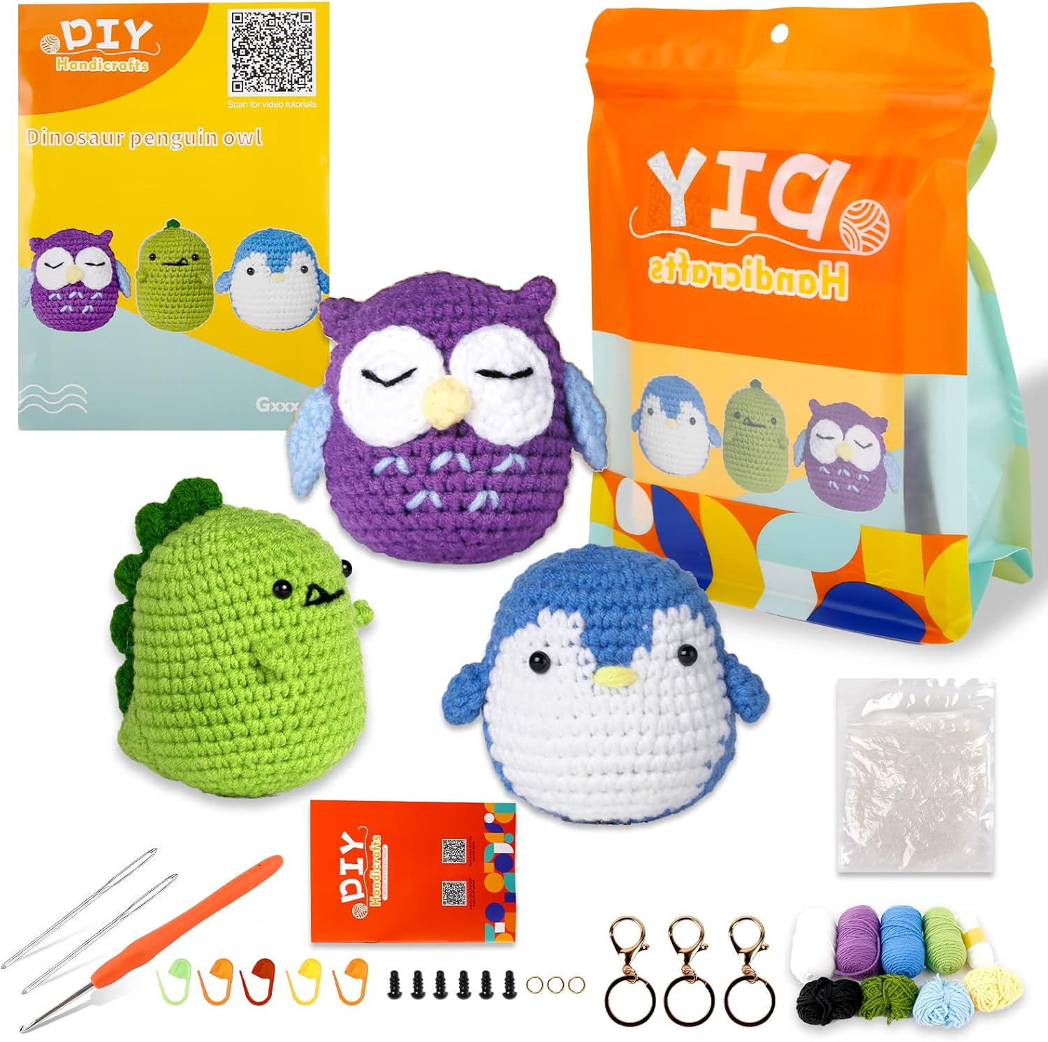 BXDOW Beginner Crochet Kit Animal Kits, Beginner Friendly