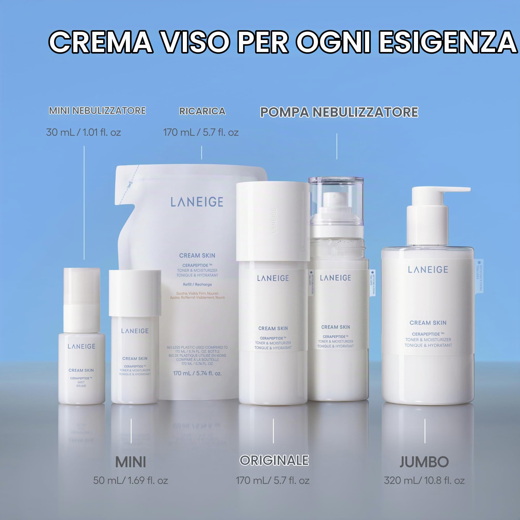 LANEIGE Cream Skin Toner & Moisturizer: 2-in-1 Amino Acid Rich Liquid, Soothe, Hydrate, and Strengthen Skin's Moisture Barrier