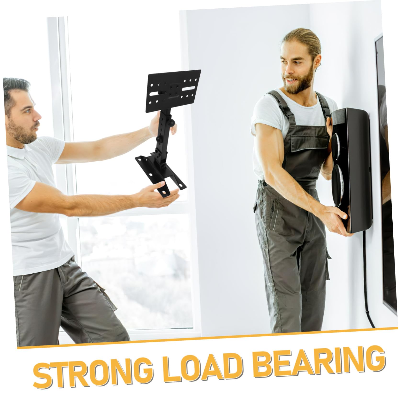 POPETPOP Support Mural Réglable pour Haut-Parleur en Métal Épais Support Extensible pour Enceintes Murales Fixation Stable pour Système Audio Domestique et Ktv Usage Intérieur