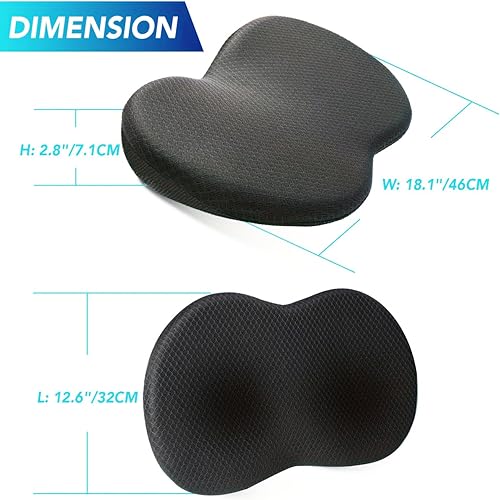 Miniatura 5 de Cojín de asiento de automóvil, almohada de espuma viscoelástica para asiento de coxis para conducir, alivio del dolor de ciática y espalda, cojines