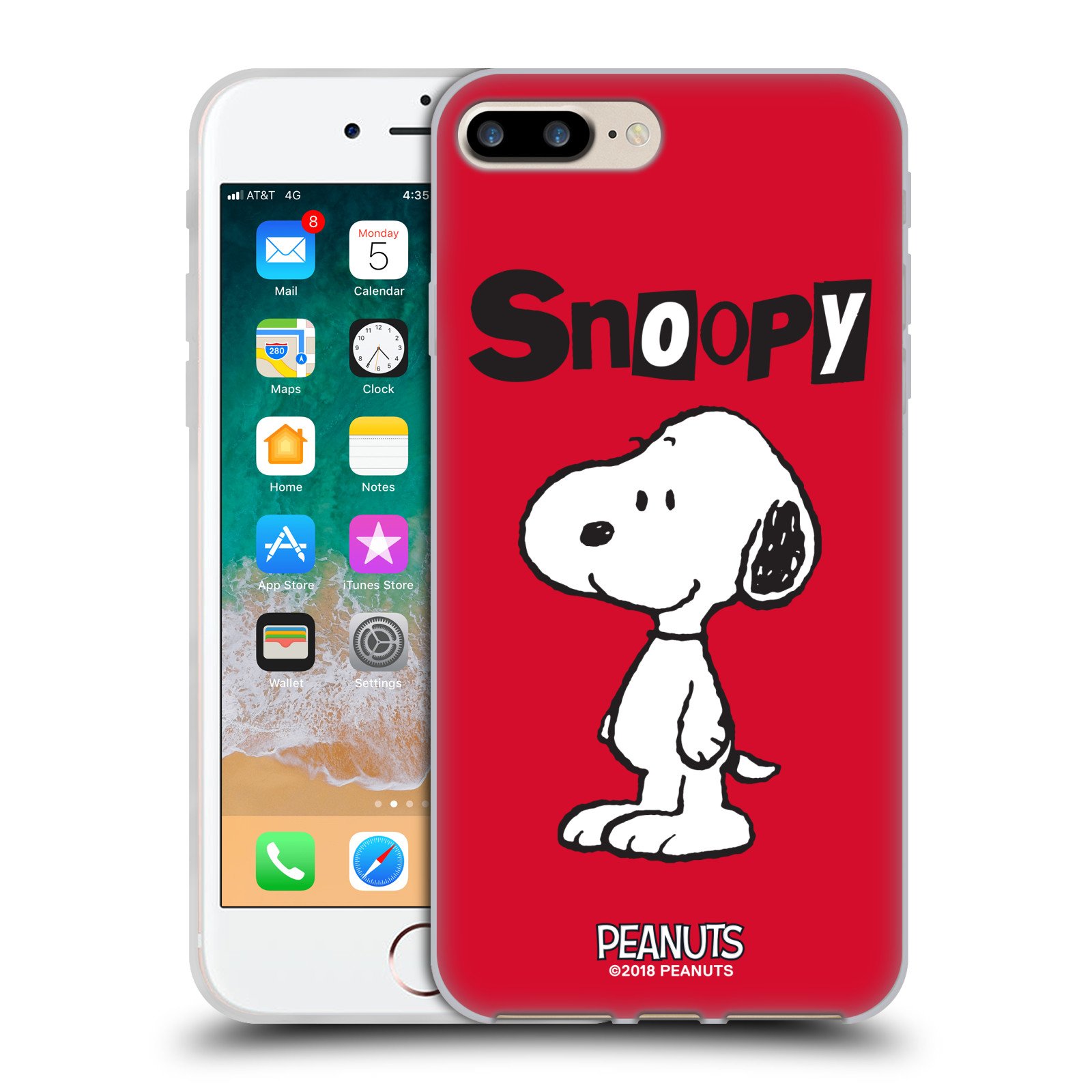 Head Case Designs Licenza Ufficiale Peanuts Snoopy Personaggi Custodia Cover in Morbido Gel Compatibile con Apple iPhone 7 Plus / iPhone 8 Plus