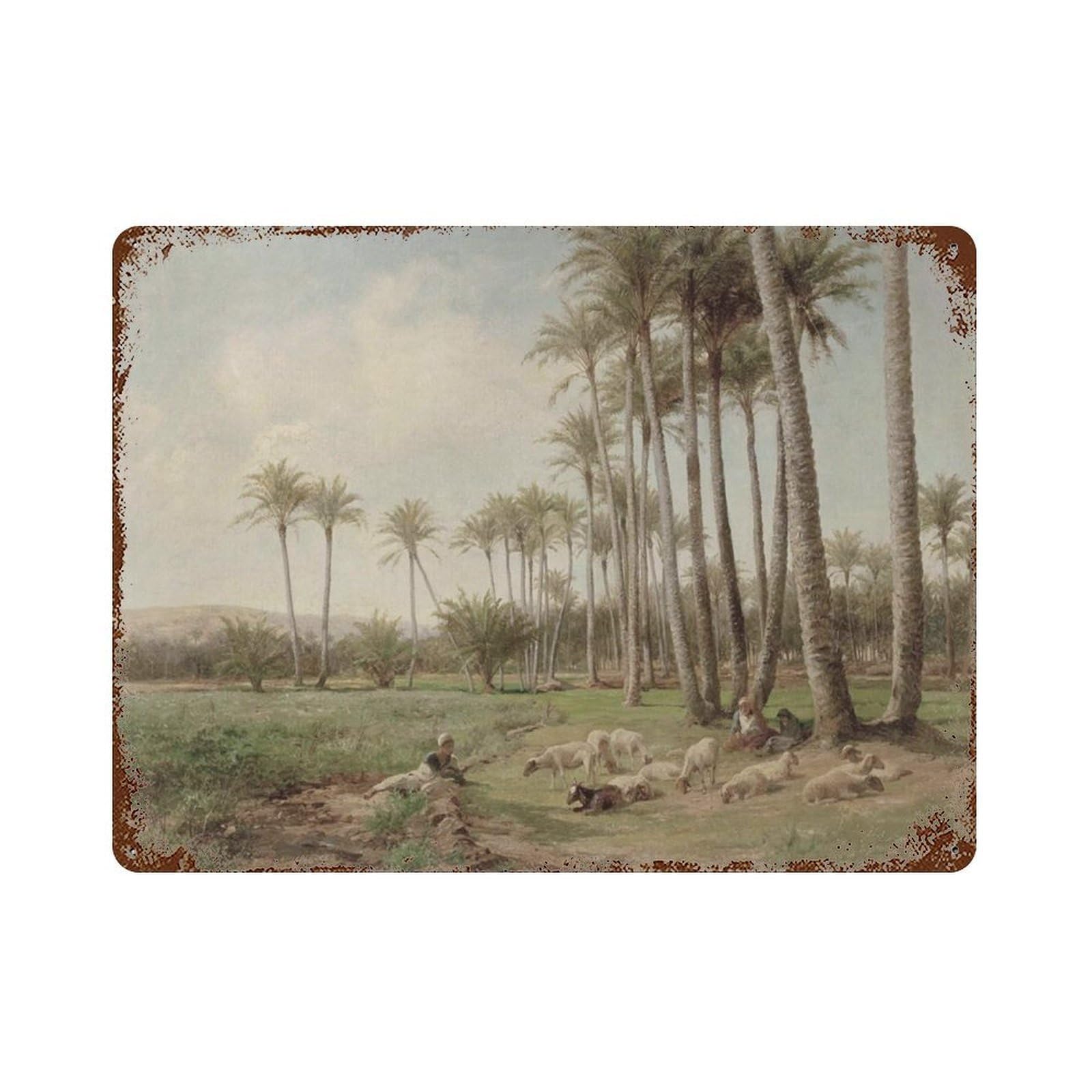 xiaoxiaoshen Sheep Painting Fine, Farmhouse Countryside Wall Decor Art Metal Tin Poster Modern Home Decor Art Home Bar Shop Decorations Vintage Sign 30x40cm