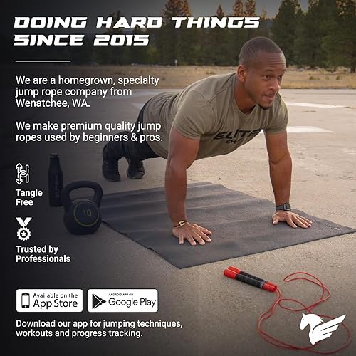 Miniatura 4 de Fit Plus Pro Freestyle PVC Jump Rope for Tricks - Long Handles with Non-Slip Grip Tape - Adult Jump Ropes for Fitness