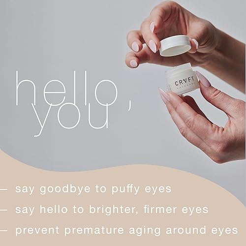 Miniatura 2 de CRVFT - Crema para debajo de los ojos, ilumina las ojeras, reduce la apariencia de ojos hinchados, perfumada de menta con cafeína, suministro para