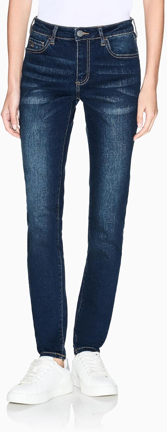 Armani Exchange Women's J01 Super Skinny Denim Jeans, Midnight Blue Denim, 25W x 30L