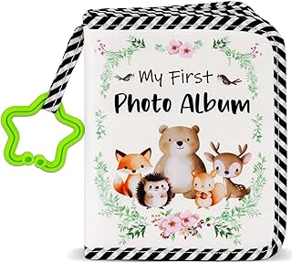 Baby's My First Family Album Soft Photo Cloth Book Woodland Animal My First Book of Photos Baby Memory Album Gift Holds 4x6 Pictures for Babies Newborn Toddler & Kids Baby Shower