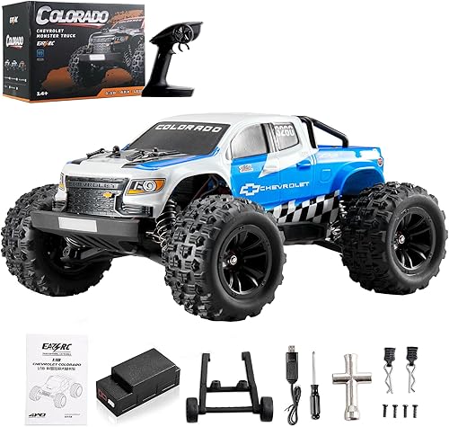 BEEZRC EAZYRC 118 RC Monster Truck Fast RC Offroad Brushless RTR con licencia Chevy Colorado 4x4 RC Truck RC Car 27+ mph Electric Hobby RC Car