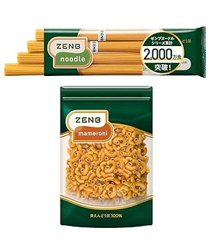 Amazon.co.jp: ZENB 丸麺 ゼンブ ヌードル 4食 (1袋) + マメロニ