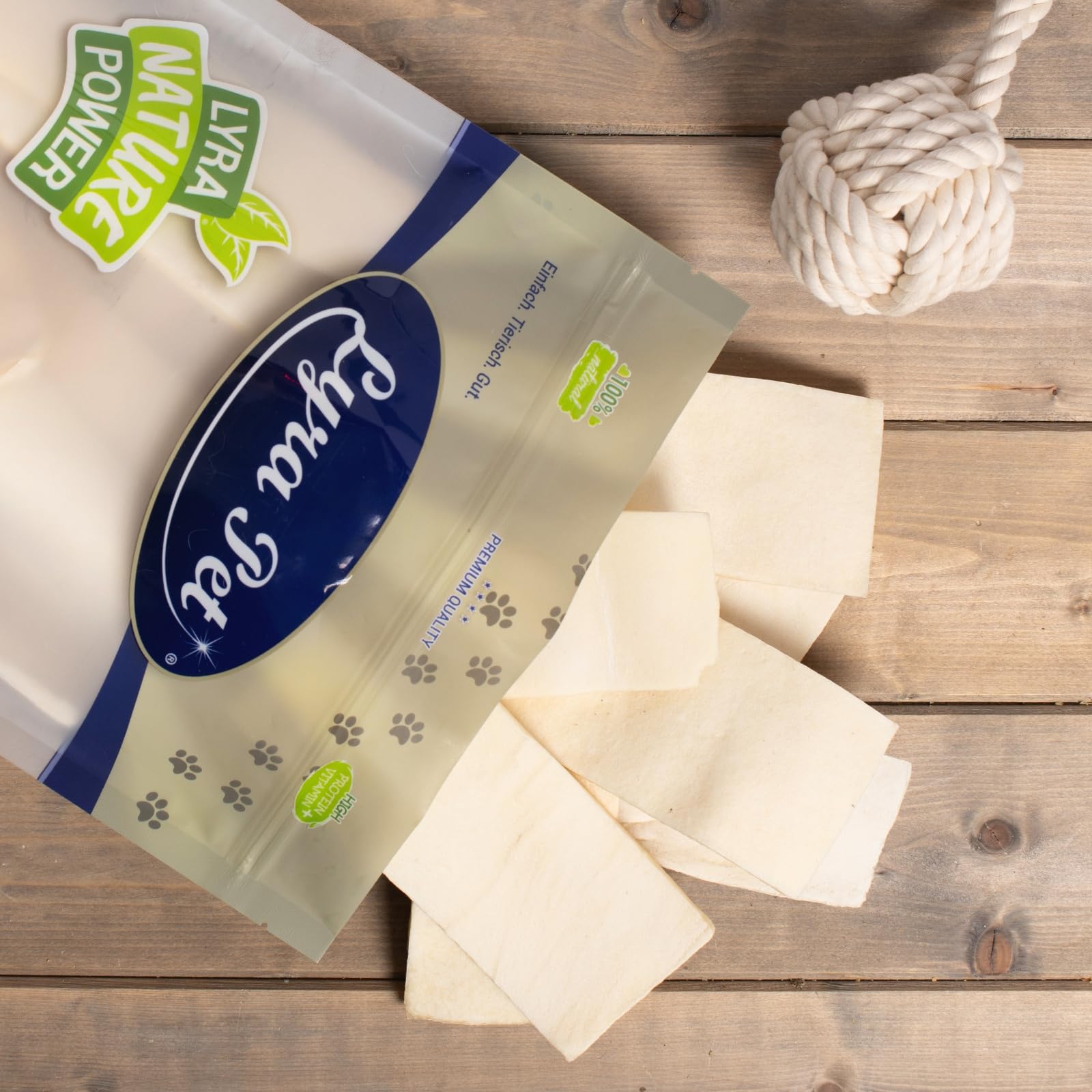 Lyra Pet® 5 kg Kauchips aus Büffelhaut getrocknet - Kausnack für Hunde | Naturbelassener Kauartikel - Zahnreinigendes, proteinhaltiges Leckerli - Knuspriger Kaugenuss - Reich an Nährstoffen