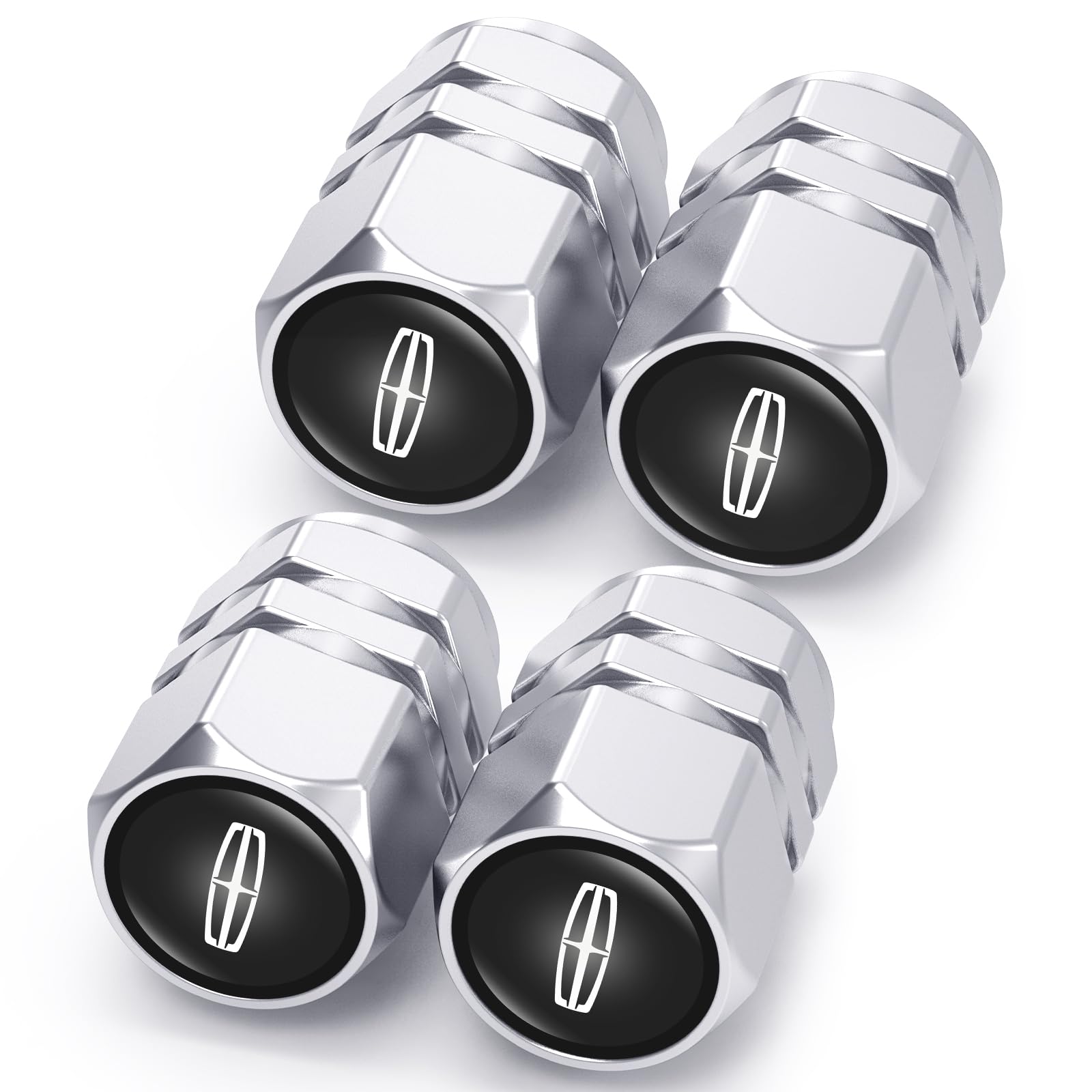 Car Tire Valve Stem Caps for Automobiles,Dust Caps Compatible with Volkswagen VW Bora Beetle Tiguan Polo Passat Jetta SEAT Car Tires，Alloy Leak-Proof Valve Cover - 2