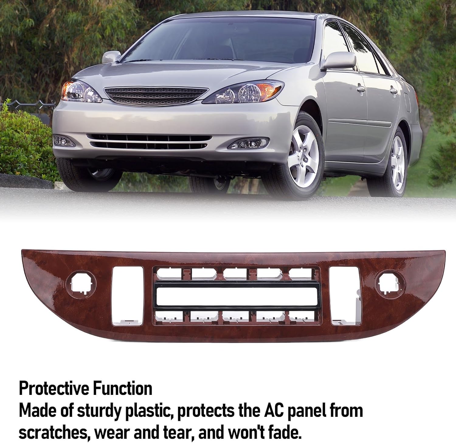 AC Climate Control Panel Cover Trim Central Control Air Conditioning Switch Panel Cover Replacement for XV30 2001-2006