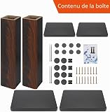 OUUTMEE 60 cm (24 inch) Wooden Speaker Stand, Robust HiFi Speaker Stands for Home Cinema, Universal Standing Speaker Bracket for Bookshelves with Sand Fillable Design (Set of 1) - 3